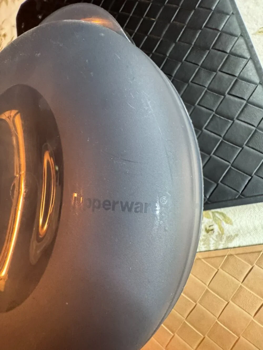 Tupperware Heat N Serve Container 2.0L Charcoal Oval with Lid 5433A-2